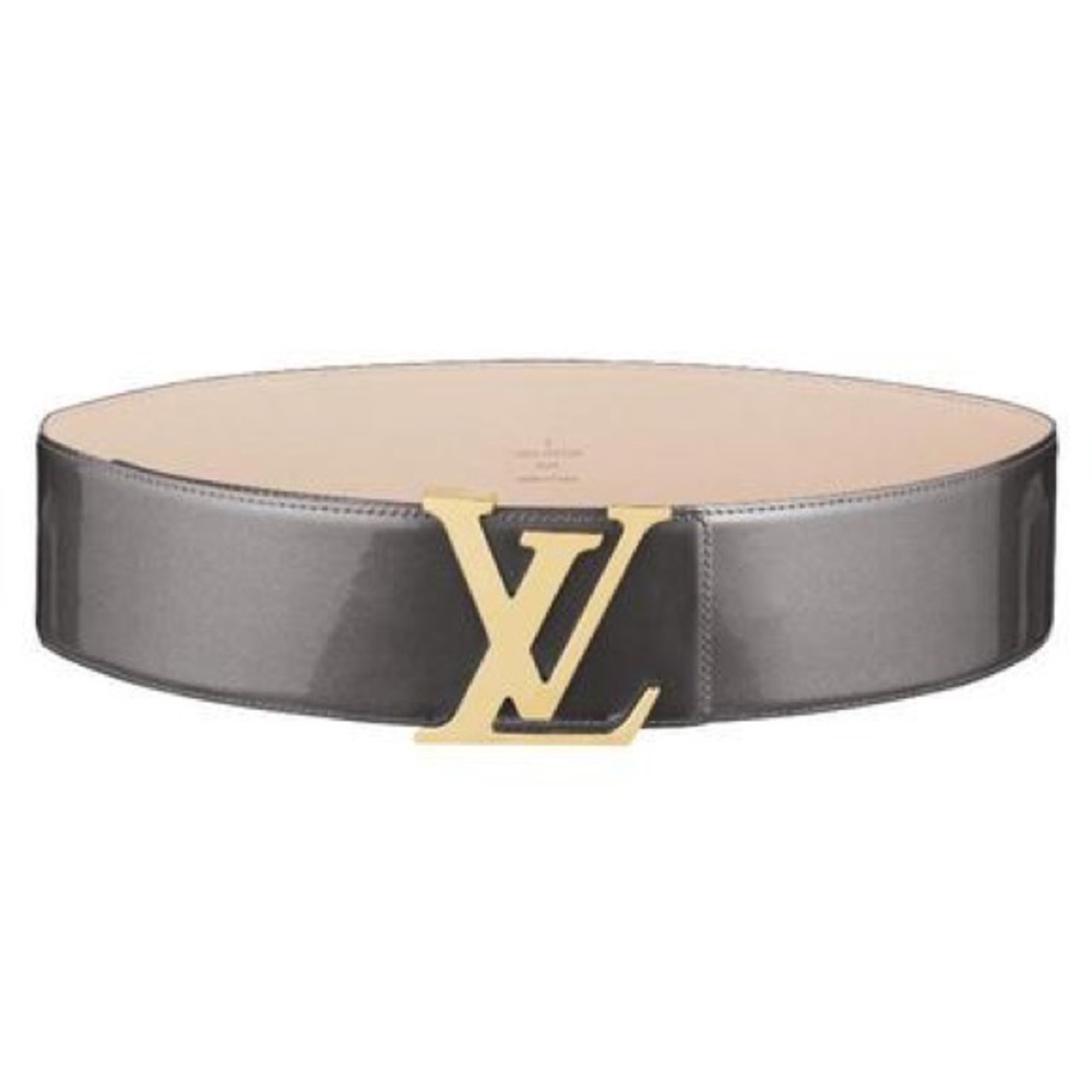Louis Vuitton Grey Vernis Belt Authentic